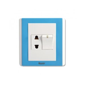 CLICK-IRISH-2 PIN SOCKET WITH SWITCH,10A