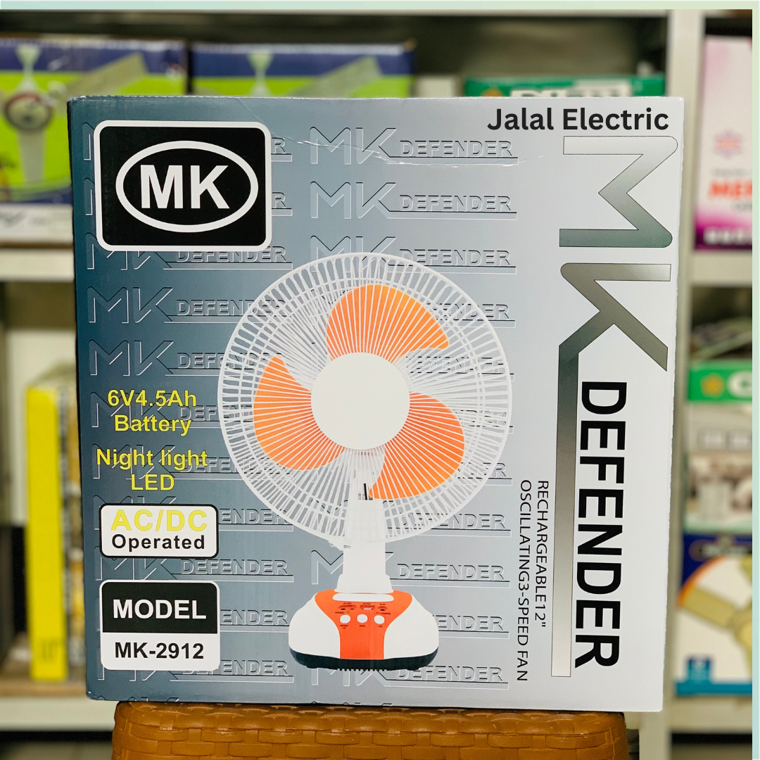 Defender Rechargeable Fan (12") 2912 (Imported) - Image 2