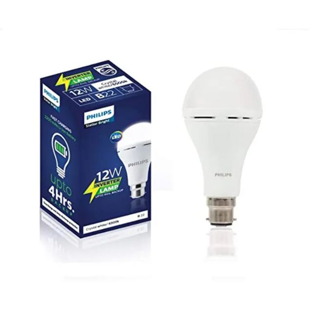 Philips 12W LED Emergency AC/DC Bulb 6500K CDL B22 Pin & E-27 Patch Type