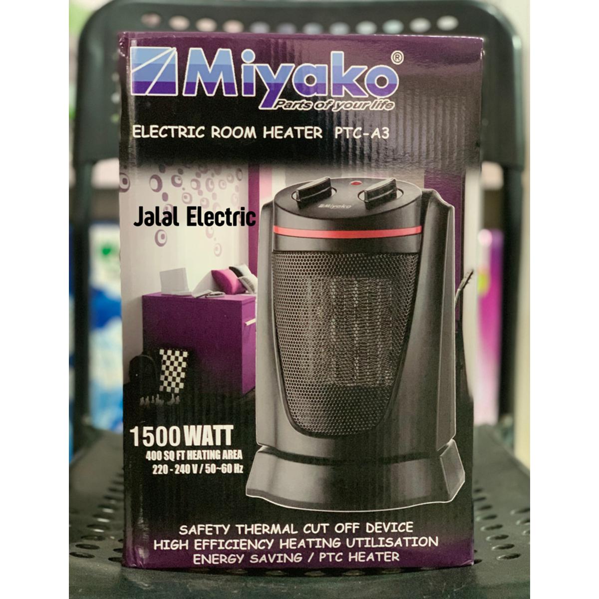 Miyako Electric Room Heater With Moving 1500 Watt PTC-A3 (Imported)