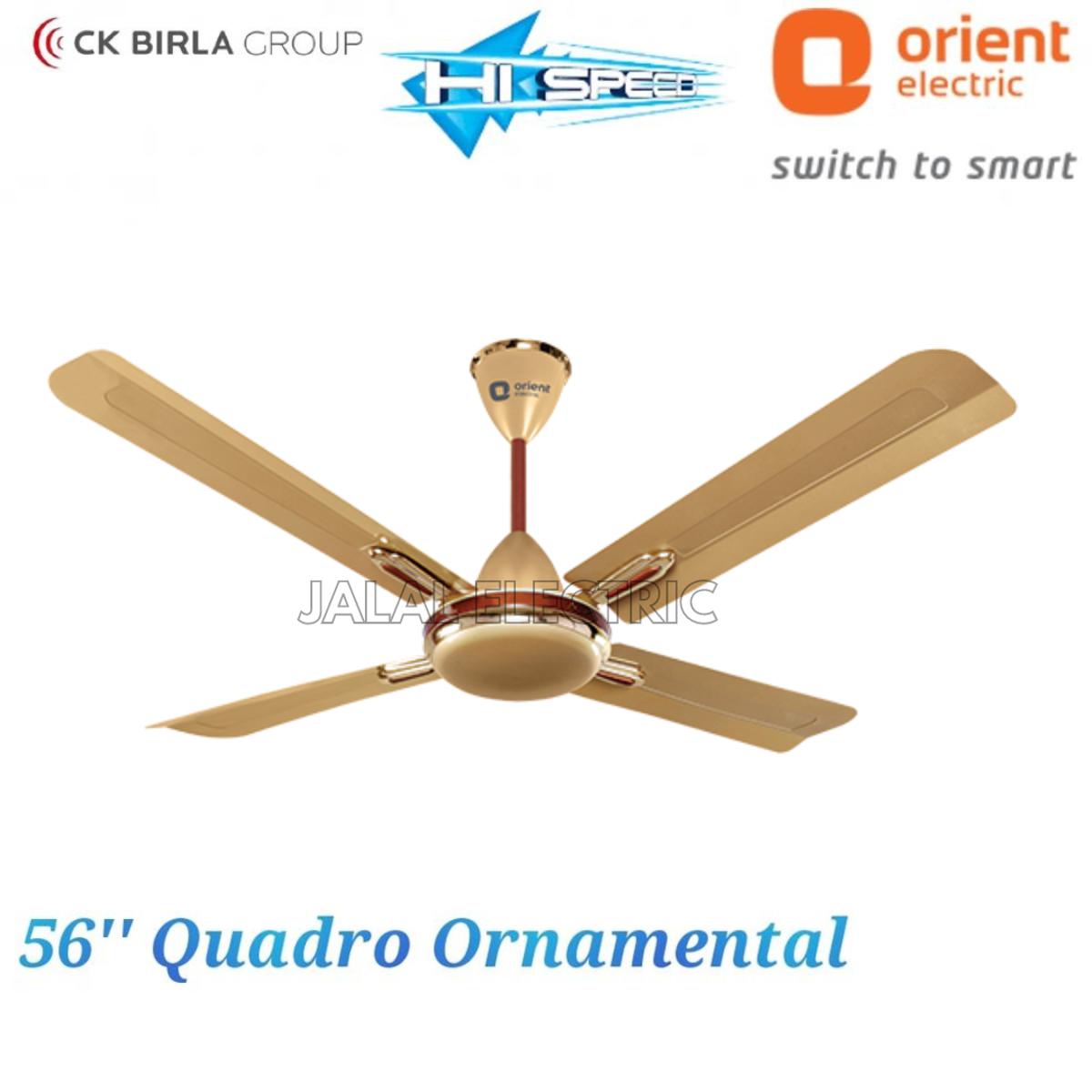 Orient Quadro Ornamental 56" Ceiling Fan (Golden Chocolate)