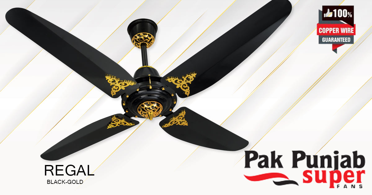 PAK Punjab Super 56 Inch Fan Regal Model Black