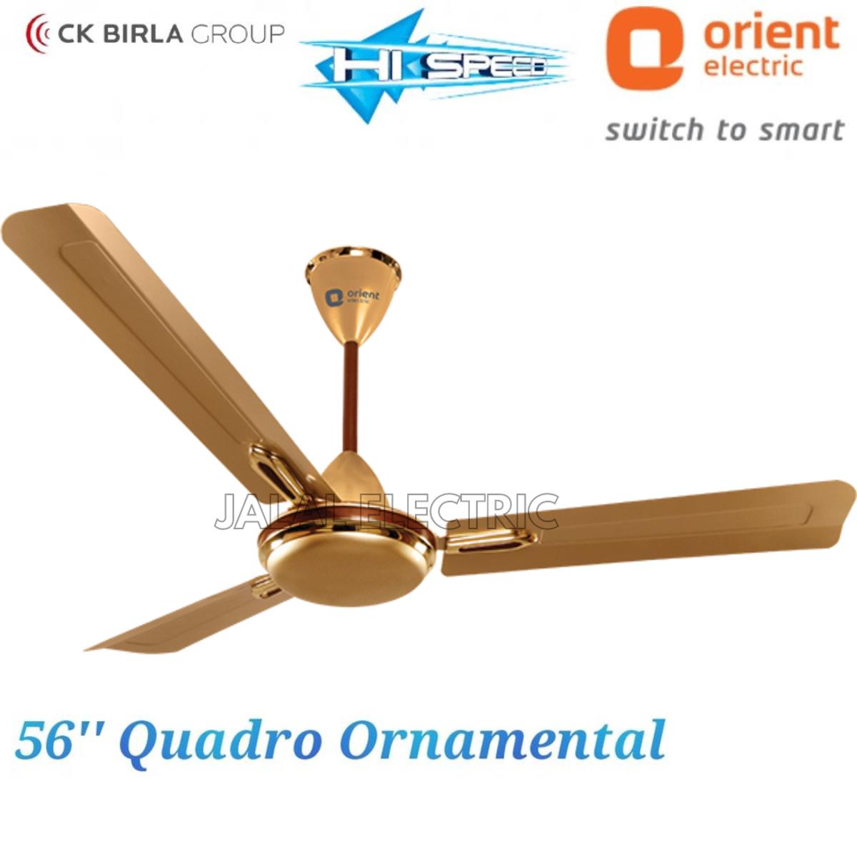 Orient Quasar Ornamental 56" Ceiling Fan (Golden Chocolate)