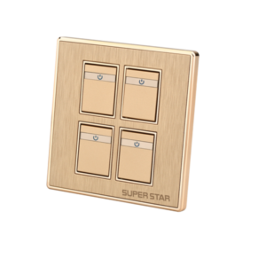 Super Star Glamour 10A 4 Gang Electrical Wall Switch Four 4Gang