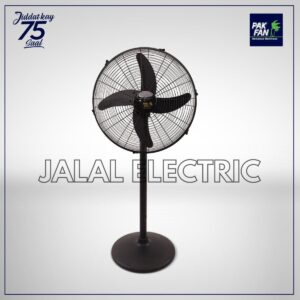 PAK Pedestal Fan 24 Inch Industrial Black