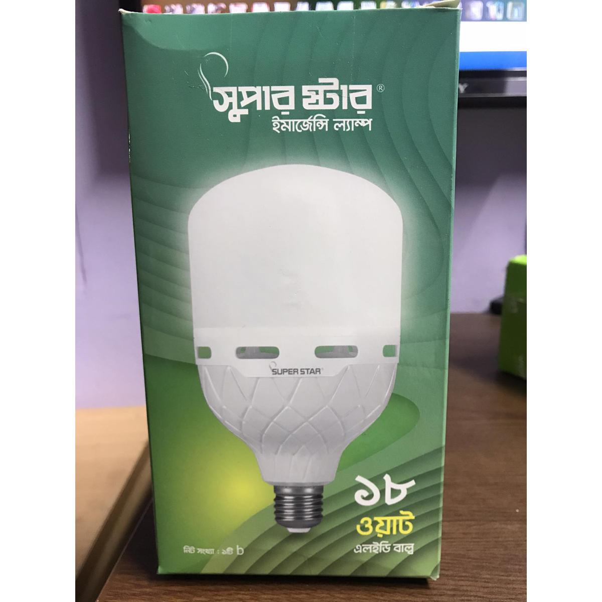 SUPER STAR Emergency LED Smart Bulb 18 Watt B22 (Pin)