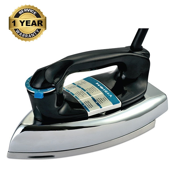 VISION Heavy Electric Iron 1000W with High Quality Body Material and Shock and Burn Proof VIS-DEI-013