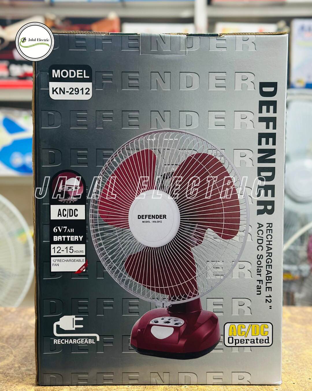 Defender Rechargeable Fan (12") 2912-7.0Ah bettery (High Quality Imported) - Image 3