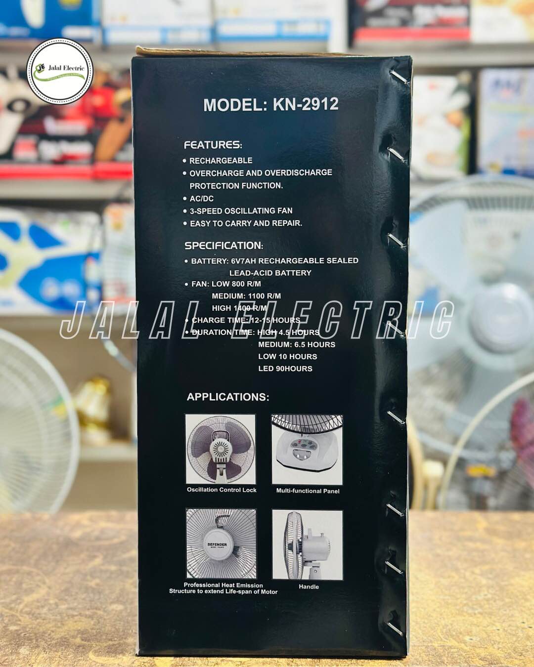 Defender Rechargeable Fan (12") 2912-7.0Ah bettery (High Quality Imported) - Image 5