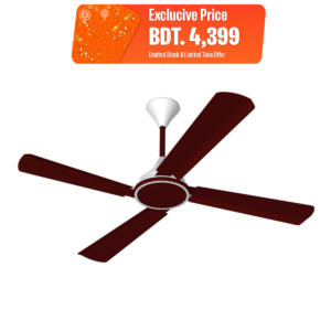 Conion Signature Ceiling Fan 56" 4 Blades Color Brilliant Marron 07 Years Warranty