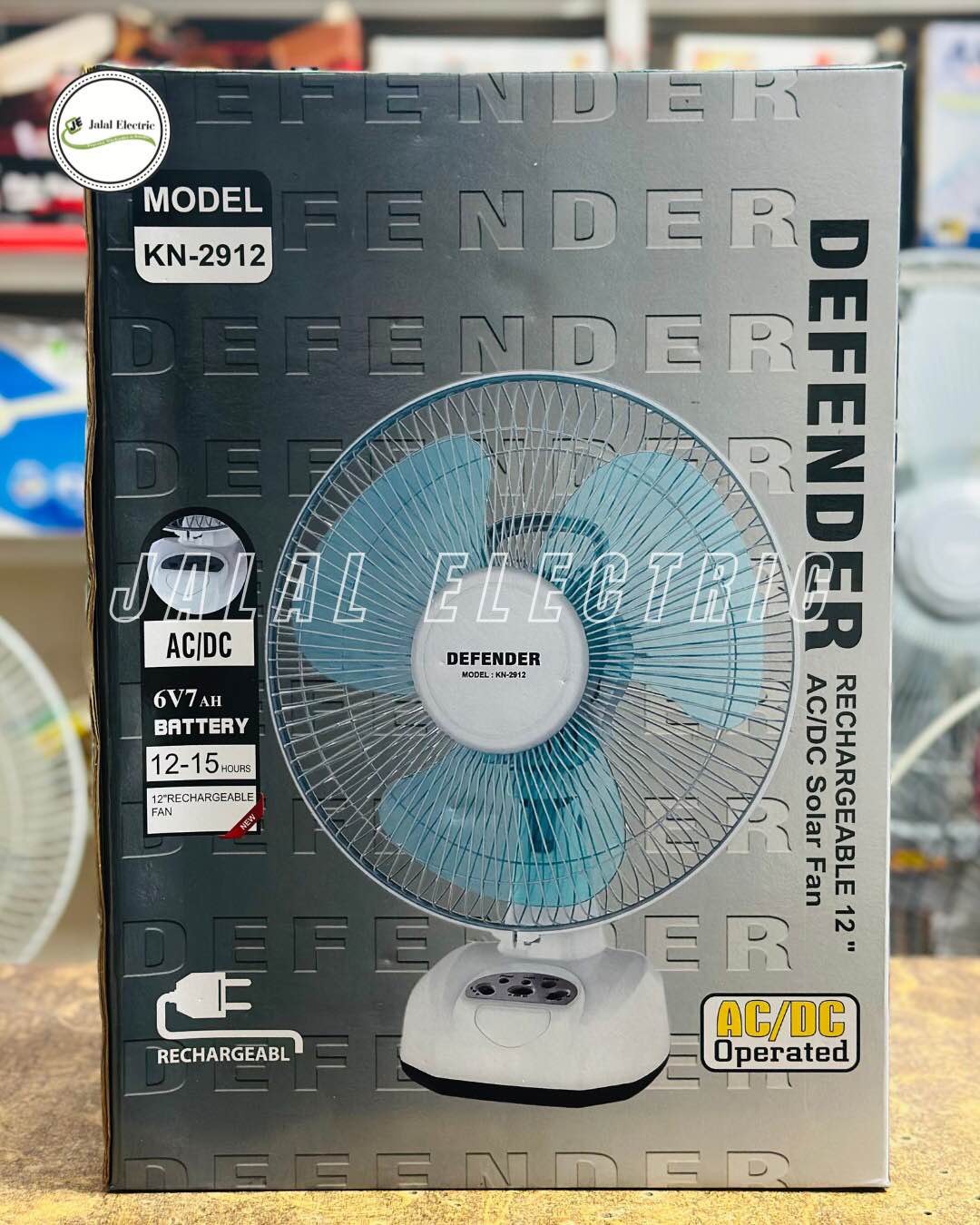 Defender Rechargeable Fan (12") 2912-7.0Ah bettery (High Quality Imported) - Image 2