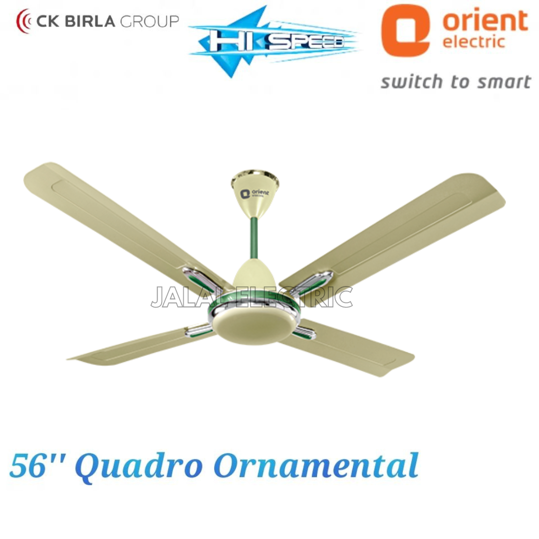 Orient Electric 1400MM / 56" Quadro Ornamental 4 Blades Ceiling Fan ( Green) India