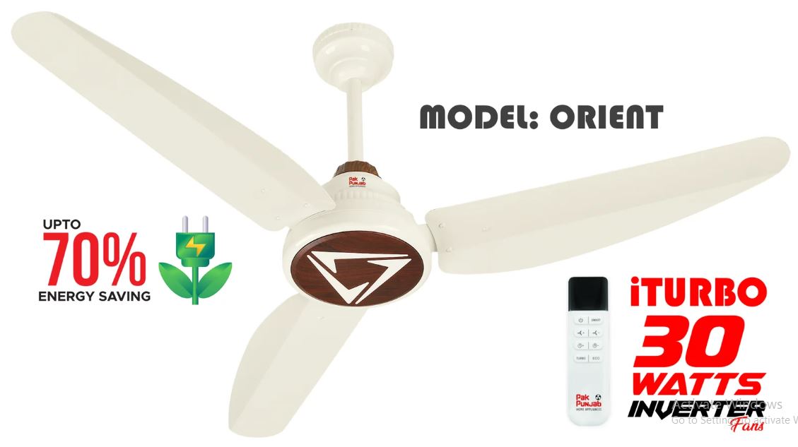 Pak Punjab iTurbo 30 Watts Inverter Fan Orient Model - Image 2