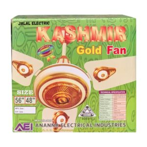 Kashmir Gold 56 "Inch (1400mm) 3 Blade Aluminum Ceiling Fan