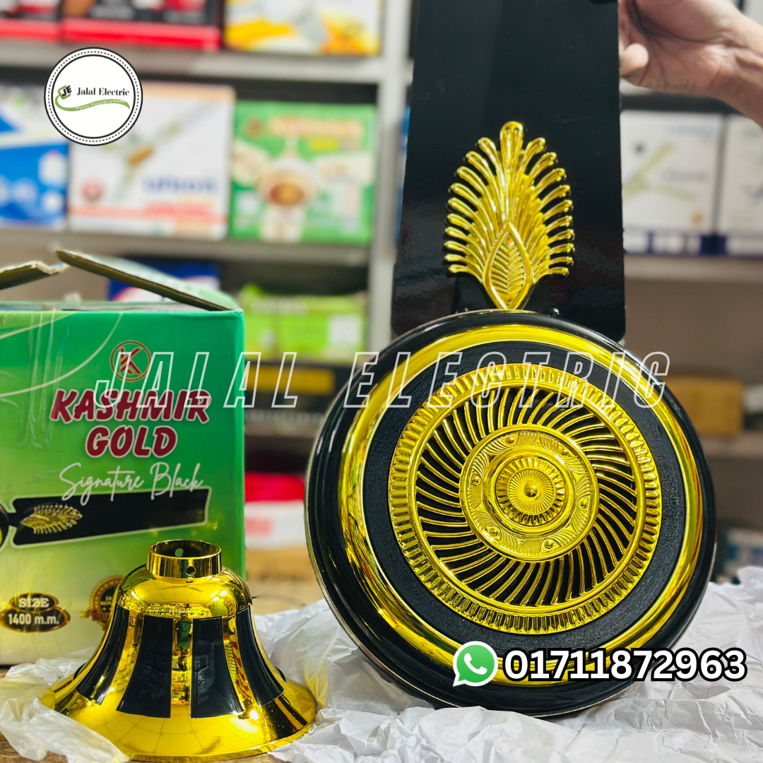 Kashmir Gold Signature Black Colour 56" Ceiling Fan- 3 Blades (10 Years Repless Warranty) - Image 2
