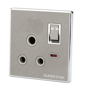 SUPER STAR Ultimate Three Pin Round Socket With Switch