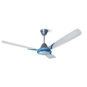 Click Camellia Ceiling Fan 56" Silver Blue