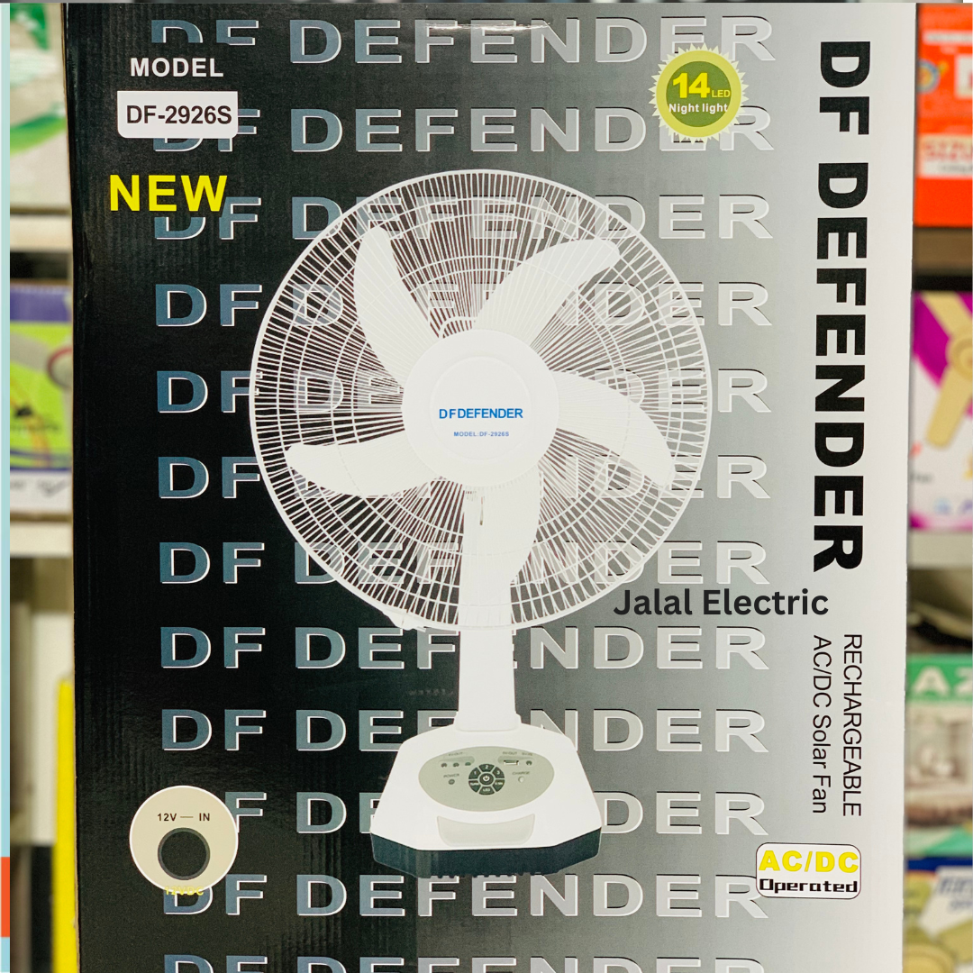 Defender Rechargeable Fan DF-2926S 16" (Made In China) - Image 2