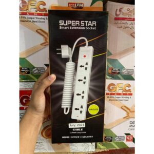 Super Star Smart Extension Socket 2 PIN 4 Socket