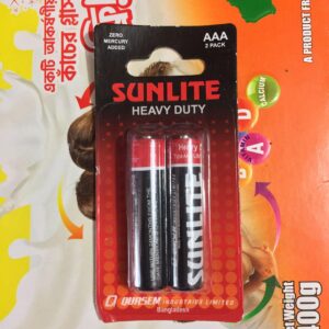 Sunlite Heavy Duty Battery, UM-4(R03)/AAA, 1.5 Volt (Pack of 2)
