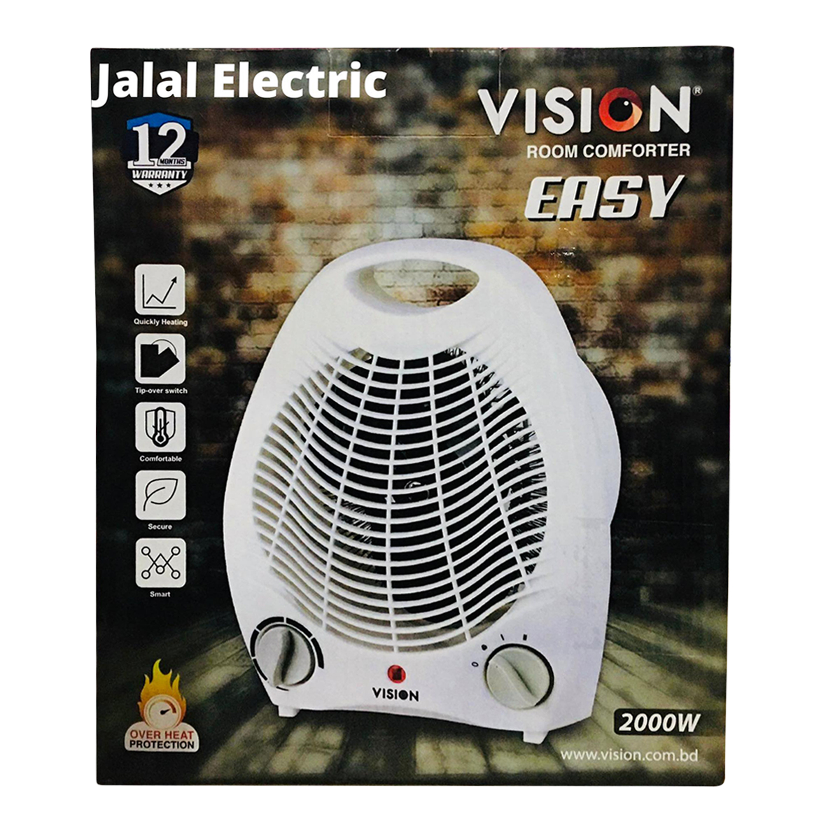 Vision Room Comforter Heater - Easy (Colour Black & White)